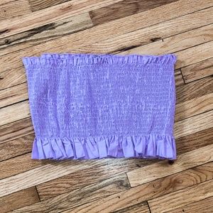 Lavender Ruffle Tube Top